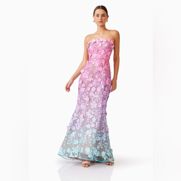 Elliatt Dresses & Skirts - Elliatt Elle Gown in Pink & Blue Ombre cocktail parties celebrations size S NWT